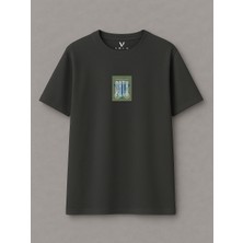 Vagonet Unisex Path Baskılı Oversize T-Shirt