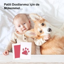 Moy Design Bebek El Ayak Izi Seti, Temassız Mürekkep Baskı Kiti, Kedi Köpek Pati Için De Hediye (1 Pembe) 