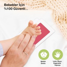 Moy Design Bebek El Ayak Izi Seti, Temassız Mürekkep Baskı Kiti, Kedi Köpek Pati Için De Hediye (1 Pembe) 