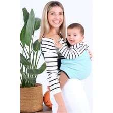 Huggy Mommy Su Yeşili Ergonomik Bebek Taşıma Çantası Bebek Taşıyıcı Sling Puset Ana Kucağı Kanguru Hafif Pratik