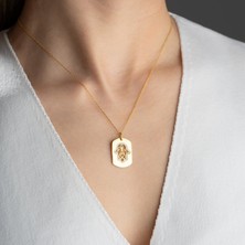 Vaoov 925 Ayar Gümüş Taşlı Fatmanın El Kolye