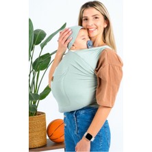 Huggy Mommy Premium Organik Pamuk Sırt Destekli Cepli Şapkalı Bebek Taşıyıcı Sling Bebek Taşıma Şalı Esnek Wrap