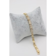 Stil Incisi/xupıng Jewelry Zikzag Zirkon Taşlı Bileklik