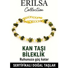 Sertifikalı Kırık Taşlı Model Inci – Kan Taşı (Heliotrop) Bileklik – Koruyucu ve Canlılık Enerjisi