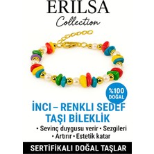 Sertifikalı Inci ve Renkli Sedef Taşı Bileklik – Duygusal Denge ve Şıklık