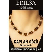 Sertifikalı Kırık Taşlı Model Inci – Kaplan Gözü Taşı Kolye – Koruma ve Güç Enerjisi