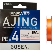 Gosen Answer Ajing Pe4 Örgü Lrf Ip Misina 150MT Cocktail Orange