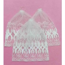 Fnt Güpür Desenli Tül Kese 27*38  cm  Ebatında 4 Adettir Hediyelik Bohçalık Çeyizlik