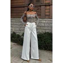 Aisha Elbise Bol Paça Palazzo Pantolon 0080