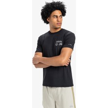 EQYKT04373 Lap Tıme Ss Tee Siyah Bisiklet Yaka Normal Kalıp Erkek T-Shirt