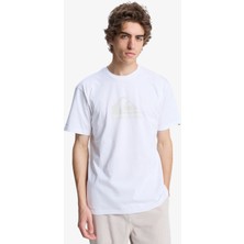 Quiksilver EQYZT08056 Skull Lınes Ss Beyaz Bisiklet Yaka Normal Kalıp Baskılı Erkek T-Shirt