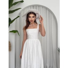 Mira Cotton Mazi Çiçek Desenli Elbise