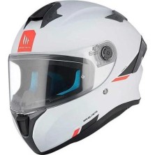 mt Helmets mt Targo S  FF106B Solid A0 Matt Pearl White Full Face Motosiklet Kaskı