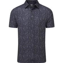 Footjoy Dijital Kamuflaj Baskılı Lisle Golf Polo T-Shirt Koyu Gri 88436