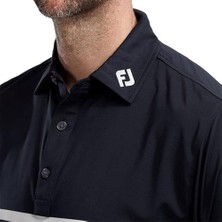 Footjoy Stretch Pique Renk Bloklu Polo Yaka Gry/wht/nvy  Golf T-Shirt 90371