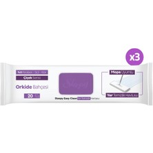 Sleepy Easy Clean Orkide Bahçesi Mopa Uyumlu Yer Temizlik Havlusu&mendili 3X20 (60 Yaprak)