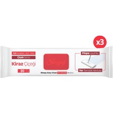 Sleepy Easy Clean Kiraz Çiçeği Mopa Uyumlu Yer Temizlik Havlusu&mendili 3X20 (60 Yaprak)