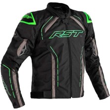 Rst S1 Mevsimlik Motosiklet Ceketi Siyah Neon Yeşil