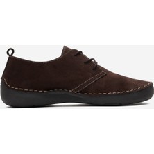 Dericlub Kadın Comfort Günlük Ayakkabı Gerçek Nubuk Deri Br 44184 Nubuk Kahve