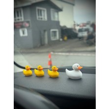 4 Parça Sevimli Ördek Ailesi Dikiz Aynası Süsü  Ayna Süsü Araba Süsü Torpido Süsü Oto Araç Aksesuar Süsü