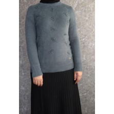 Fiyonk Taşlı Triko Kazak