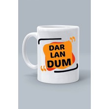 Darlandum Trabzon Şive Ağız Tasarım Baskılı Beyaz Klasik Kupa Bardak