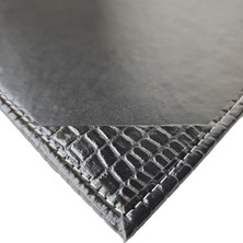 Premium Termo Deri Masaüstü Sümen Siyah | 34,5 x 48,5 cm Geniş Ofis Masa Altlığı | Kaymaz Tabanlı, Lüks El Dikişli Yazı Yüzeyi | Profesyonel Ofis ve Hediye Kullanımı İçin İdeal | Ankara Menü