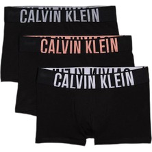 Calvin Klein Erkek Siyah Boxer 3'lü Set %74 Pamuklu Dokuma Desenli Rahat Kullanım 000NB3608A