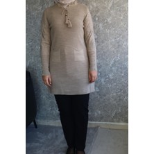 Kolları Taşlı Triko Camel