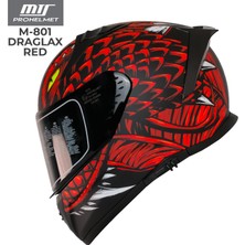 Mts 801 Draglax Red Full Face Motosiklet Kaskı