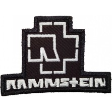 Rammstein Logo Beyaz Patch Yama Nakış