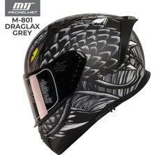 Mts 801 Draglax Grey Full Face Motosiklet Kaskı