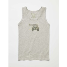 Erkek Çocuk Organik Pamuklu Likralı Atlet Game Over 2'li Paket