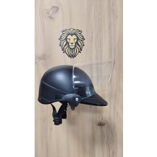 -Leos Motor-Jokey Kask-Camlı Model-Siyah Renk-Yerli Üretim-
