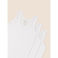 Erkek Çocuk Organik Pamuk Ribana Atlet 3'lü Paket