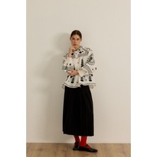Pileli Etek - Obsidian Black