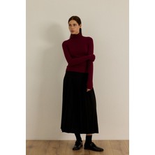 Pileli Etek - Obsidian Black