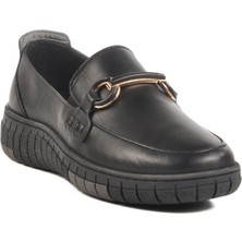 Voyager Siyah Hafif Hakiki Deri Kadın Günlük Ayakkabı Z078 Z