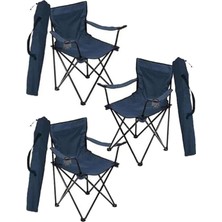 3 Adet Çantalı Katlanır Kamp Sandalyesi Rejisör Katlanabilir Piknik Plaj Sandalyesi