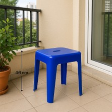 Saban Tabure Sağlam Plastik Kırılmaya Dayanıklı Bahçe, Balkon ,banyo Mavi