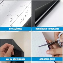 Kendinden Yapışkanlı Gümüş Gri Buzdolabı Kaplama Folyosu 100 x 200 Folyoslra, 100 x 200