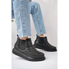 Bicans SLW205 Boston Bağcıksız Cilt Erkek Spor Bot St - Siyah