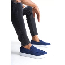 SLW180 Estilo x Bağcıksız Süet Erkek Günlük Spor Klasik Ayakkabı Sbt - Lacivert