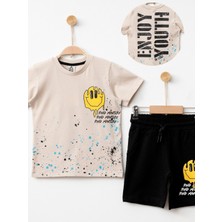 Marcoera Erkek Çocuk Enjoy Şortlu Takım 4-12 Yaş Bej