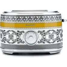 Berghoff Gem Royal Margery Siyah Sarı Desenli Iki Dilim Ekmek Kızartma Makinesi