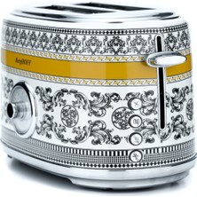 Berghoff Gem Royal Margery Siyah Sarı Desenli Iki Dilim Ekmek Kızartma Makinesi