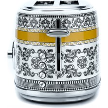 Berghoff Gem Royal Margery Siyah Sarı Desenli Iki Dilim Ekmek Kızartma Makinesi