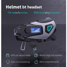 Kameralı Radyolu Wifi Uygulamalı Kask Kulaklık Su Geçirmez Bluetooth 5.4 Motosiklet Kask Kulaklığı