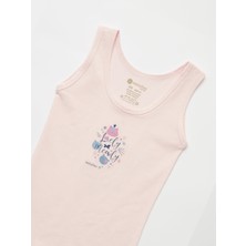 Kız Çocuk Organik Pamuklu Likralı Atlet Lovely Meowly 2'li Paket