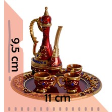 Renkli Metal Biblolar - Kırmızı, Yeşil, Beyaz, Siyah, Sarı ve Mavi Seçenekli Dekoratif Mini Çay Takımı